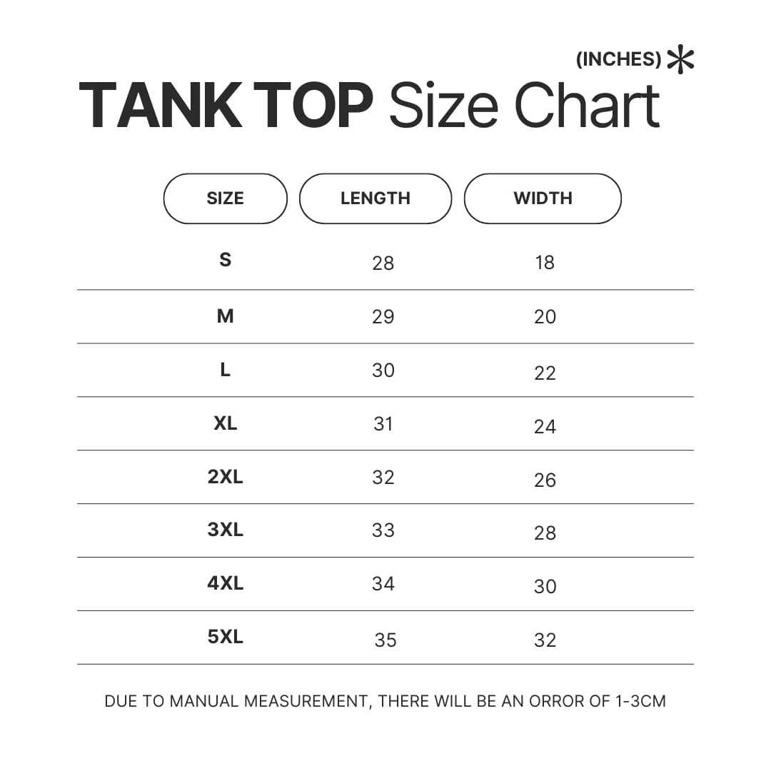Tank Top Size Chart - Kerbal Space Program Store