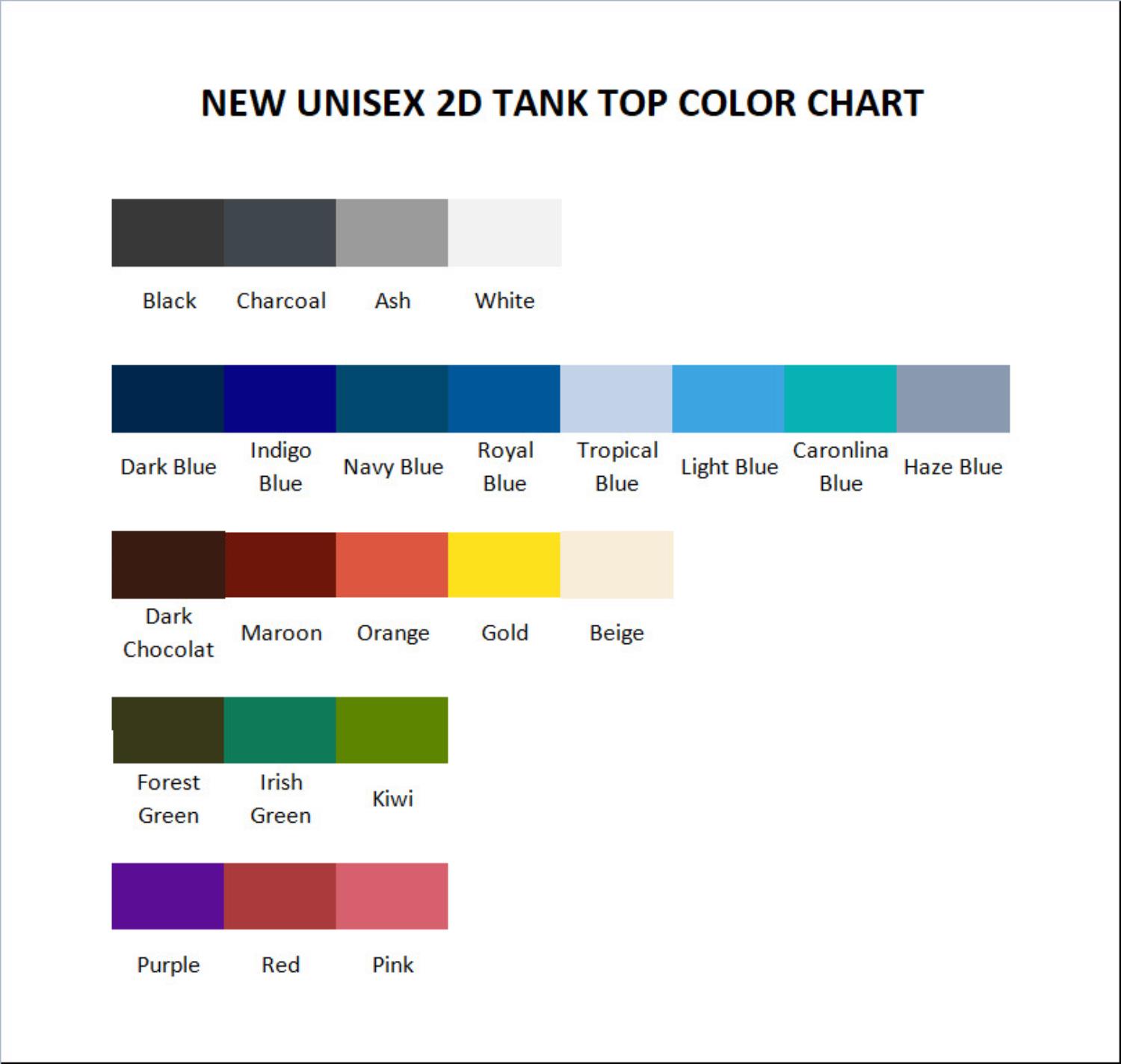 tank top color chart - Kerbal Space Program Store