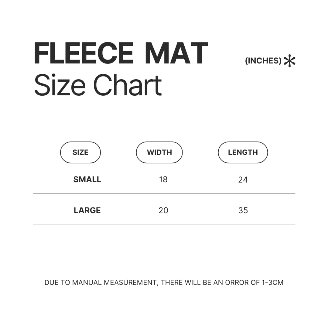 Fleece Mat Size Chart - Kerbal Space Program Store