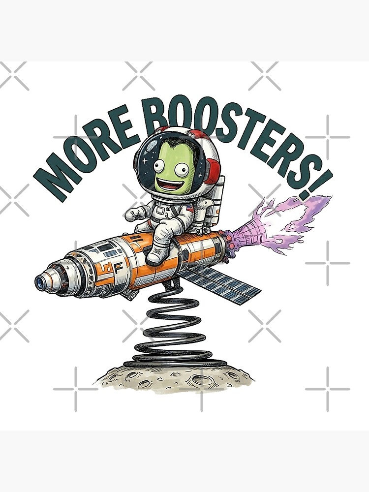 Rocket Kerbal Space Program More Boosters Throw Pillow - Image 2