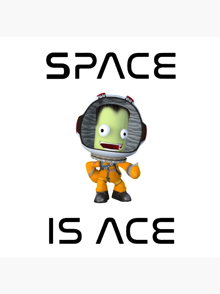 Space Is Ace Kerbal Space Program Bassic Throw Pillow - Image 2