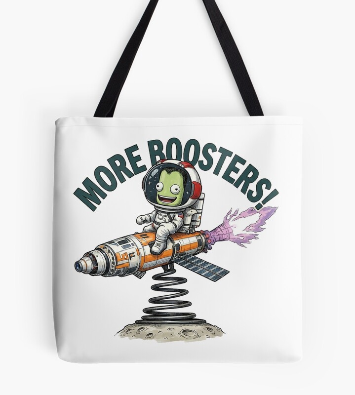 Rocket Kerbal Space Program More Boosters Tote Bag